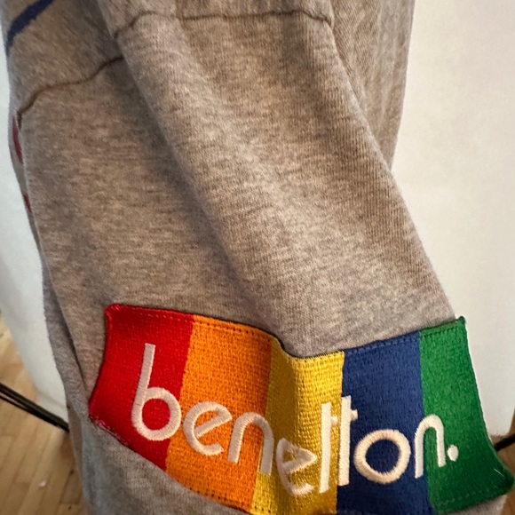 BENETTON Mens Popeye Graphic T-Shirt Top Medium Grey Cotton - Picture 4 of 4